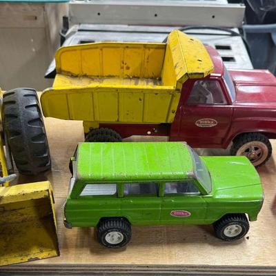 Vintage Tonka Toys, Blow Mold Pink Poodle Lot 2