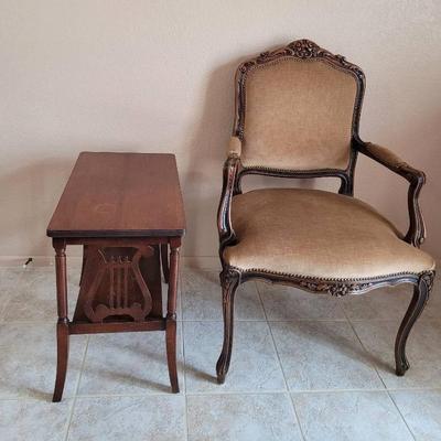 Vintage Chair & Side Table 