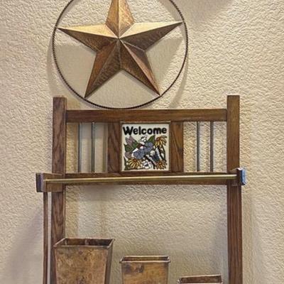 Umbrella & Walking Stick Stand With Metal Decor 