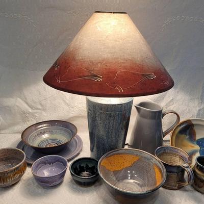 Custom Ceramic Lamp & Signed Pottery 