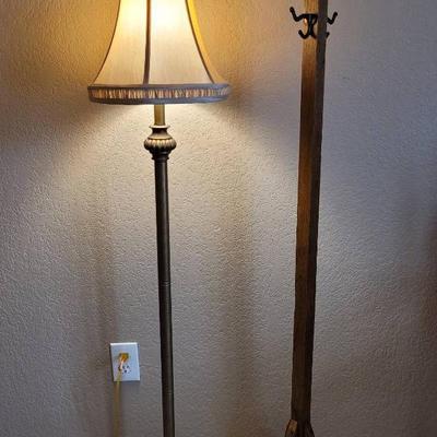 Floor Lamp & Hat Rack