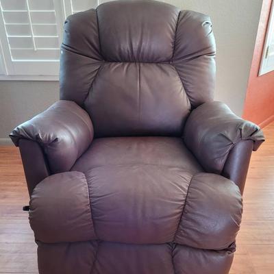 Lane Chocolate Leather Recliner 