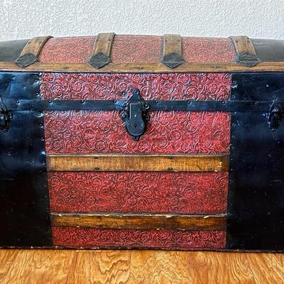 Vintage Barrel Steamer Punk Trunk 