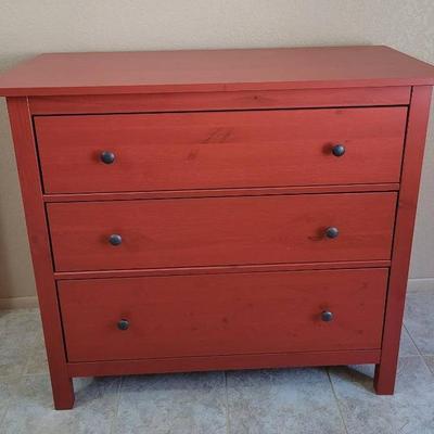 Red Chest of Drawers 
