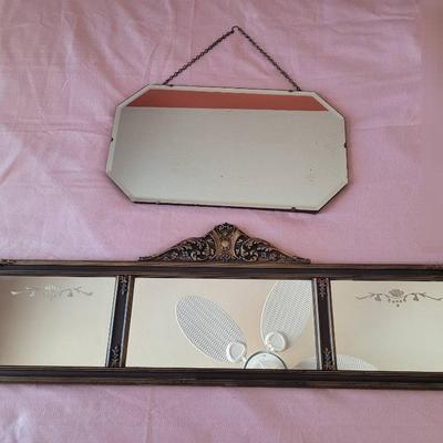 Two Vintage to Antique Mirrors 