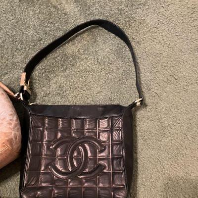 Chanel chocolate bar bag with authentication card!