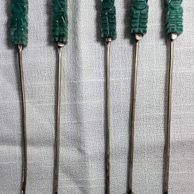 Jade & Sterling hors d'oeuvre forks