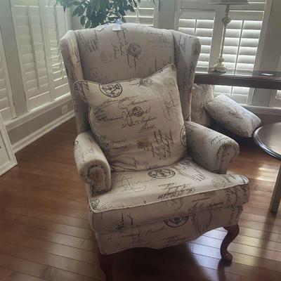 Very nice contemporary wing back chair