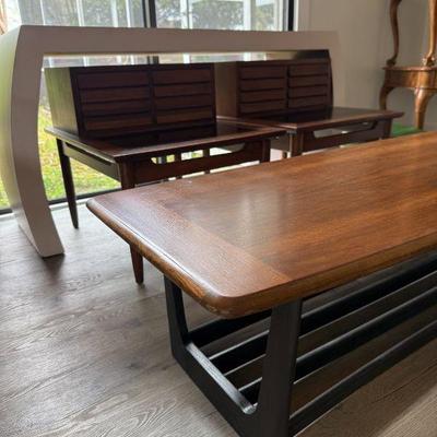 Two tables under console are sold. The console and coffee table still available.