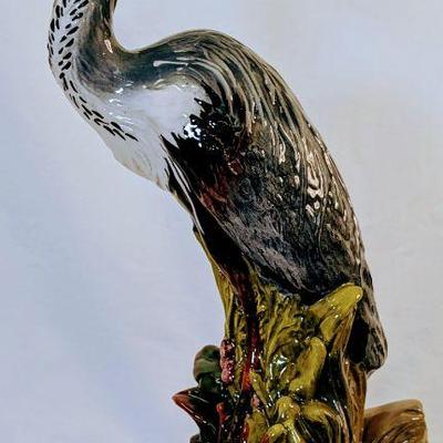 Beautifully Detailed Ceramic Heron