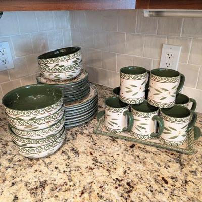 Lot #13 - Temp-tations Presentable Ovenware - Old World Dinnerware Set.