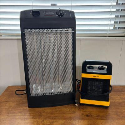 Lot #110 - Home Heating Lot - KONWIN TQH05 Quartz Radiant Heater & OPOLAR HE03 PTC Ceramic Heater.
