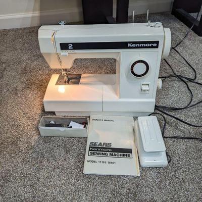 Lot #90 - Kenmore Sewing Machine Lot - Model 11101/10101 with Owner's Manual and Accessories.