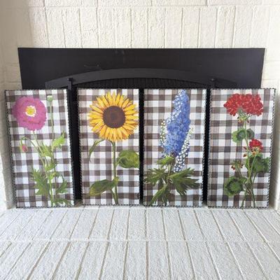 Lot #8 - Corrugated Metal Summer Flowers Art