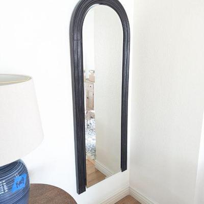 Lot #7 - Arch Mirror and Vintage Wall Clock Set