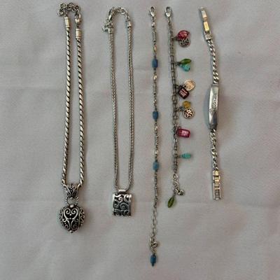 Lot #54 - Brighton Silver Necklace and Bracelet Lot