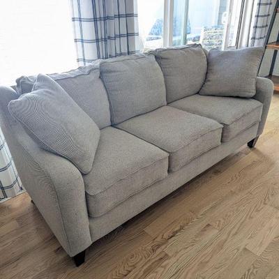 Lot #3 - La-Z-Boy Sofa - Comfortable Gray Upholstered Couch.
