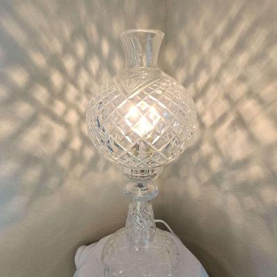 Waterford 2 Piece Cut Crystal Hurricane Lamp