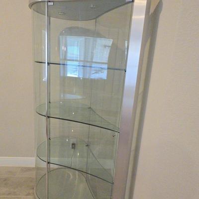 Uniquely Designed Metal And Glass Display Cabinet 