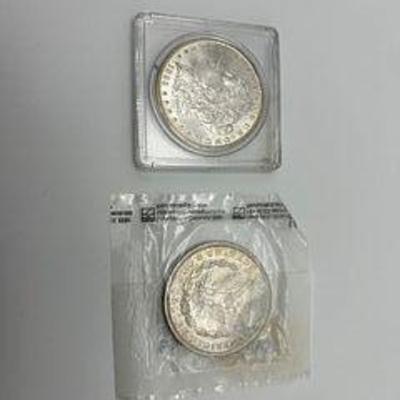 1885 & 1921 Morgan Silver Dollars
