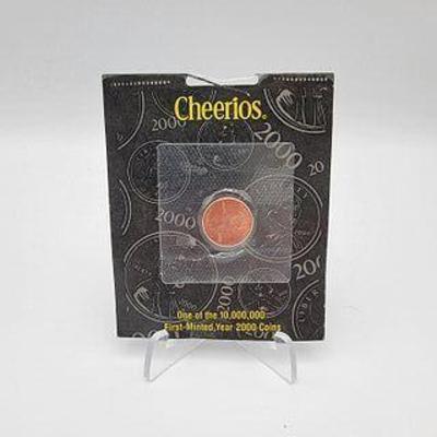 Cheerios Promo 2000 Millennium Lincoln Penny In PKG With COA