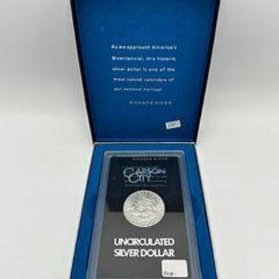 1885 Carson City Uncirculated US Silver Dollar