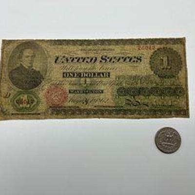 1862 $1 "UNITED STATES" (1862) 1 Dollar "LEGAL TENDER"