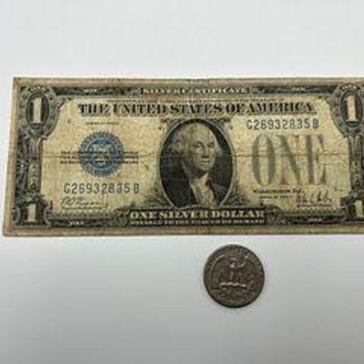 1928 G26932835B $1 silver certificate