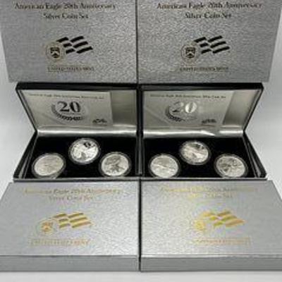 American Eagle 20th Anniversary Silver Coin Set (2)