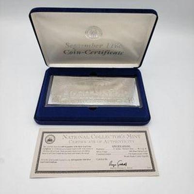September 11th Coin-Certificate