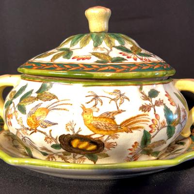Wong Lee Antique Porcelain Tureen Set 1895