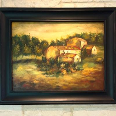 Beautiful Large Painting With Black Frame