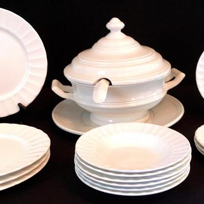 Soup Tureen With Plates And Bowls