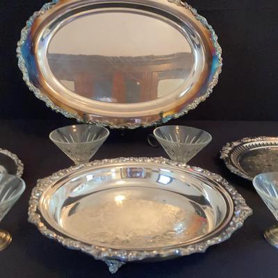 Silver Plated Platters and Dessert/Candy Dishes