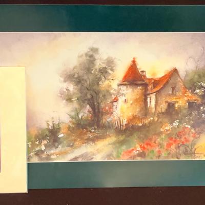 Watercolor Print Of French Countryside And Debra Latham Signed Print