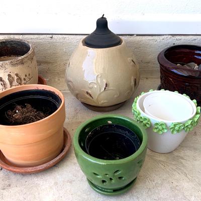  Ceramic Table Top Oil Lamp & Unique Decorative Pots 