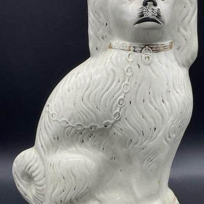 183: Vintage Ceramic Staffordshire Spaniel Dog Statue
