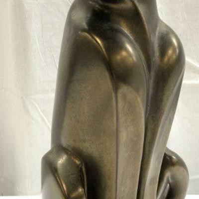 307: ROYAL HAEGER Vtg Ceramic Seated Cat Sculpture
