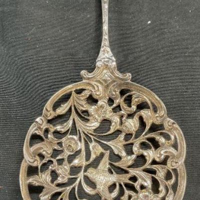 362: Vintage Silver Plated Granulated Bird Spoon
