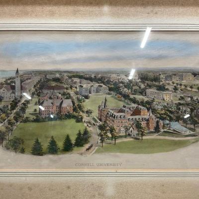 346: Antq Richard Rummell Cornell University Engraving
