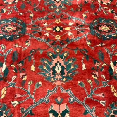 175: Vtg Turkish Heriz Handmade Fringed Ovr Sz Wool Rug
