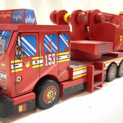 441: Melissa & Doug Wood Fire Engine Mighty Builders
