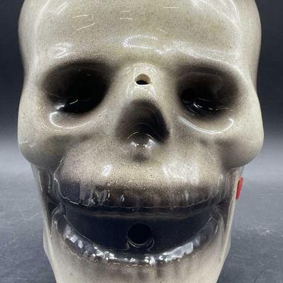 676: Vintage Ceramic Skull, 8.25 Inches in Height
