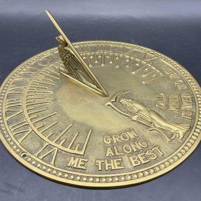 185: Brass Father Time Garden Sundial
