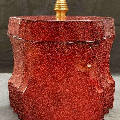 354: Alessandro MIKASA Lacquered Red Ice Bucket
