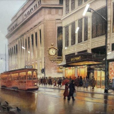 471: Signed Ltd Edt Barnicott Kaufmanns Clock Litho
