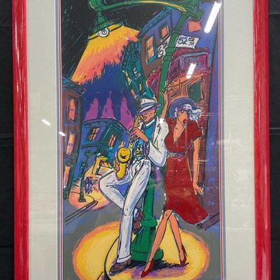 476: Signed Rick Hohimer Lamplight Jazz Serigraph
