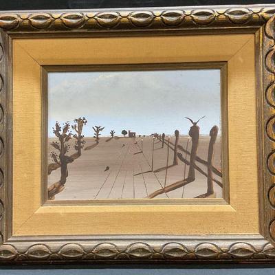 341: Framed Signed Tosi Desert Landscape Oil Painting
