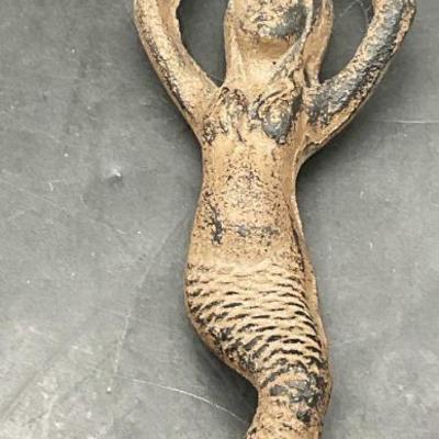 222: Vintage Iron Mermaid Figural Bottle Opener
