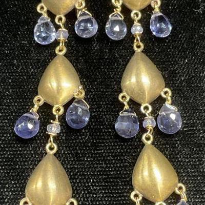 408: Alexis BITTAR Sterling Silver Iolite Earrings
